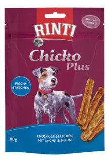 Rinti Dog Extra Chicko Plus pochoutka losos+kuře 80g