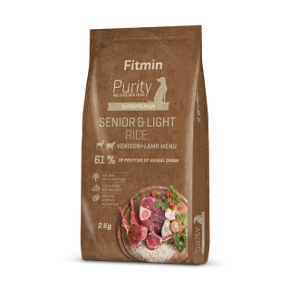 Fitmin dog Purity Rice Senior&Light Venison&Lamb - 2 kg