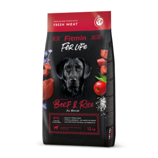 Fitmin For Life Beef & Rice krmivo pro psy 12 kg