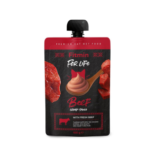 Fitmin For Life Cream sauce hovězí krémová kapsička pro kočky 100 g