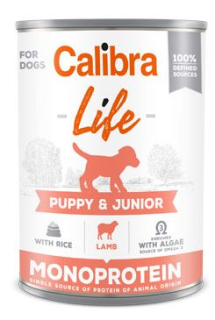 Calibra Dog Life konz.Puppy&Junior Lamb&rice 400g